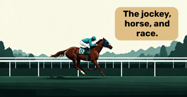 Horse and jockey race